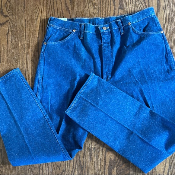 Men’s NWT Wrangler Pro Rodeo Original Cowboy Cut Jeans in Deep Blue Size 40/32 - Picture 4 of 10